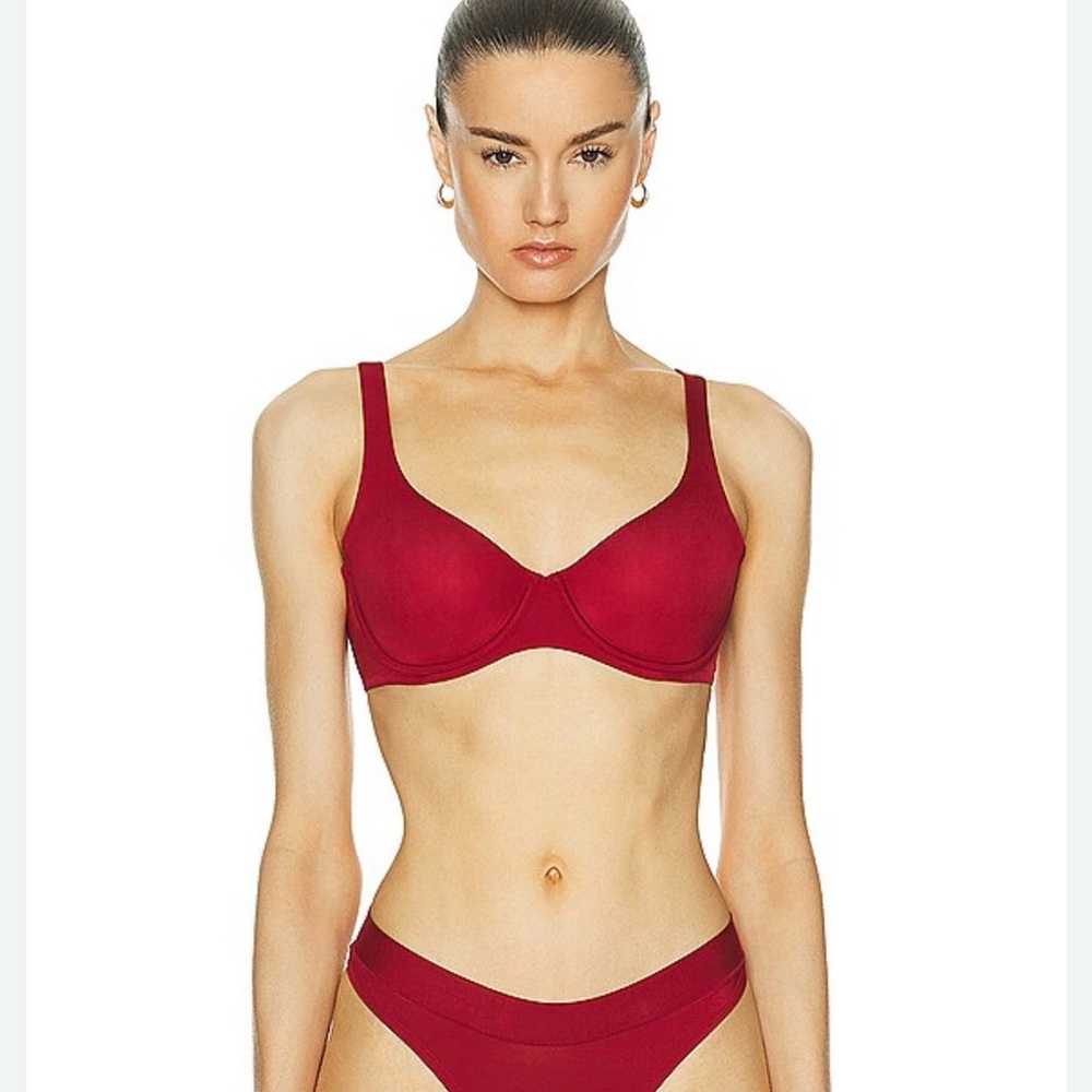 CUUP “The Scoop” Bold Red Underwire Bra